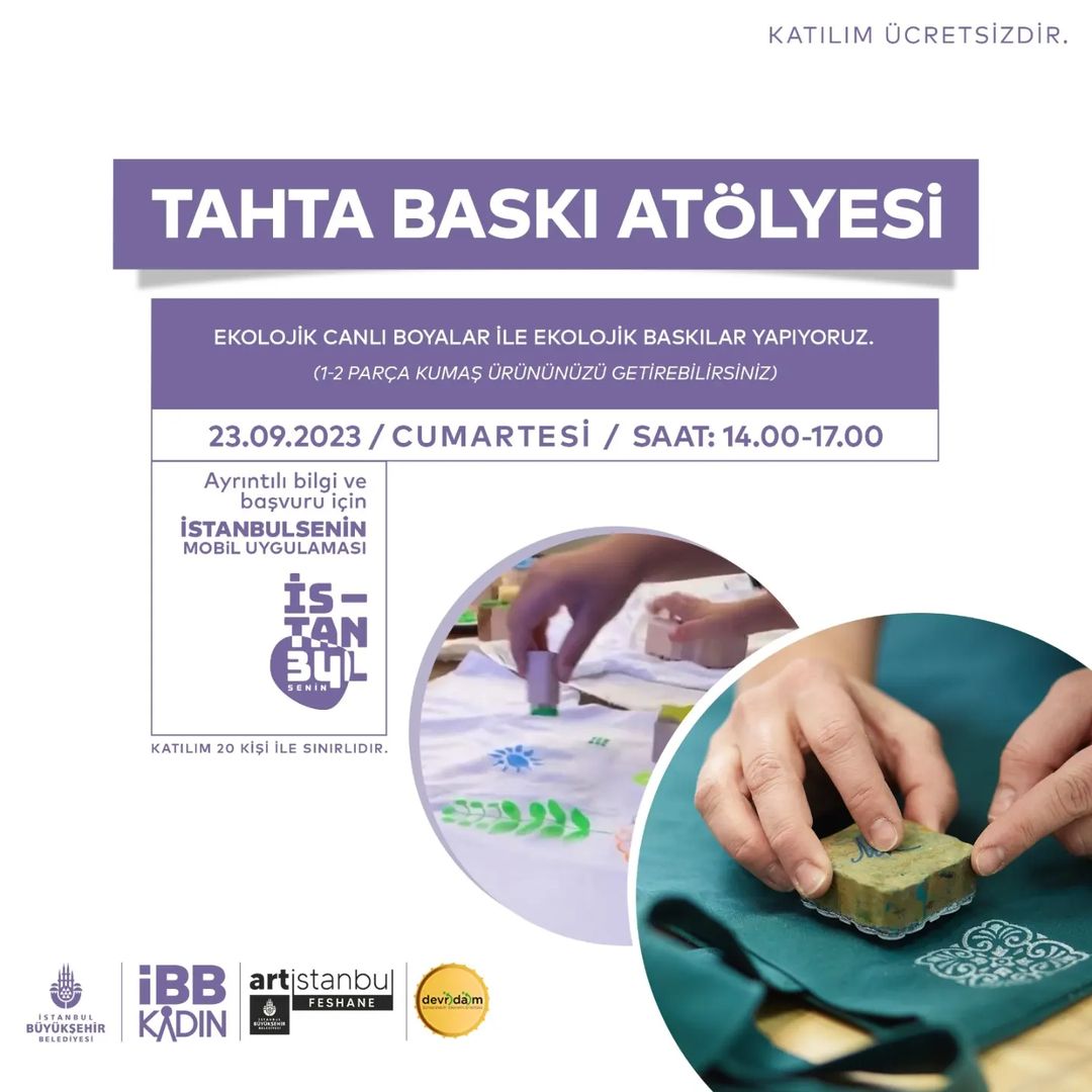 İBB Kültür - Tahta Baskı Atölyesi
